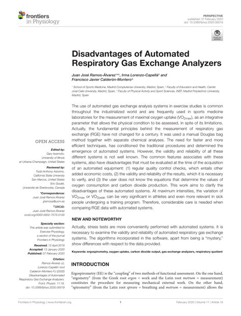 Disadvantages of Automated Respiratory Gas Exchange Analyzers